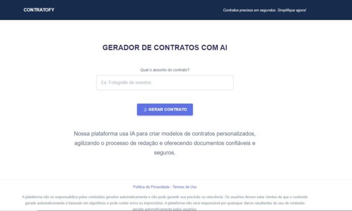 Contratofy: Empresários digitais lançam ferramenta GRATUITA baseada em IA para elaboração de contratos online